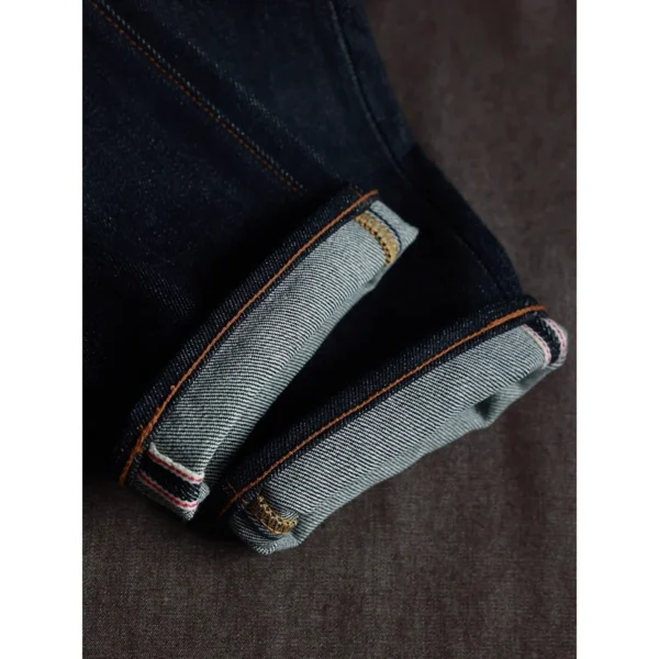 BOB DONG 23oz Extra Heavy Selvedge Denim Jeans Slim Straight Leg Pants Men Amekaji - Image 4
