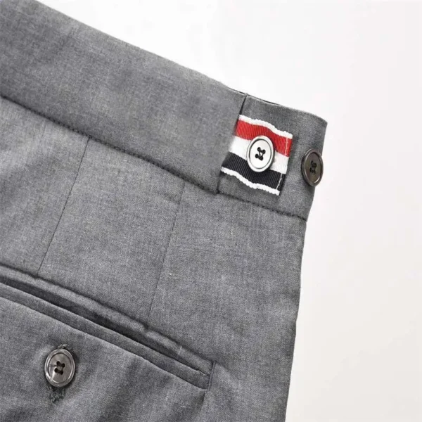 Men's Shorts pure cotton business suit side woven wide loose casual five-point pants summer - Image 4