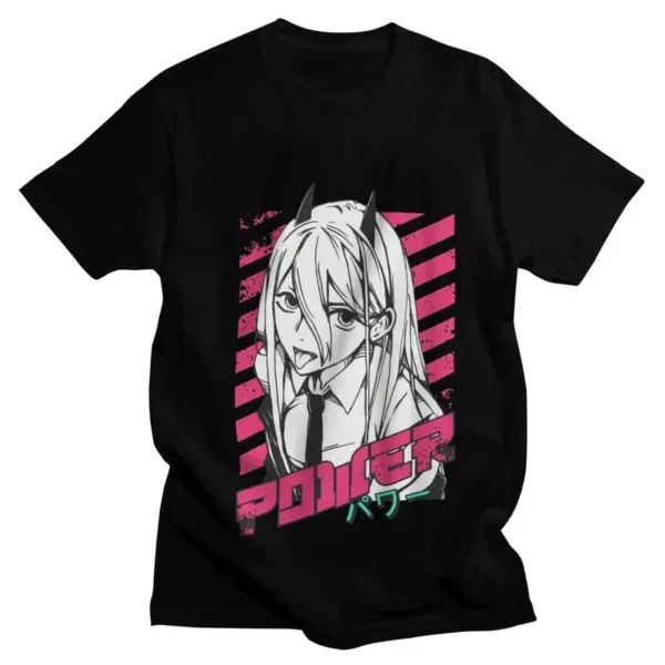 Japanese Anime Chainsaw Man Graphic Print T Shirt Men Women Fashion Casual Crew Neck Short Sleeve Plus Size Unisex T Shirt - Image 5