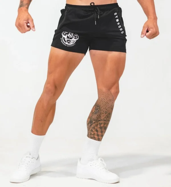 Summer Sports Breathable Quick-Drying Shorts Men's Fitness Chic Slim Fit Zipper Pocket Outdoor Sports Running Training Shorts - Image 5
