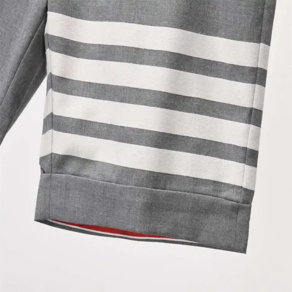 Men's Shorts pure cotton business suit side woven wide loose casual five-point pants summer - Image 6