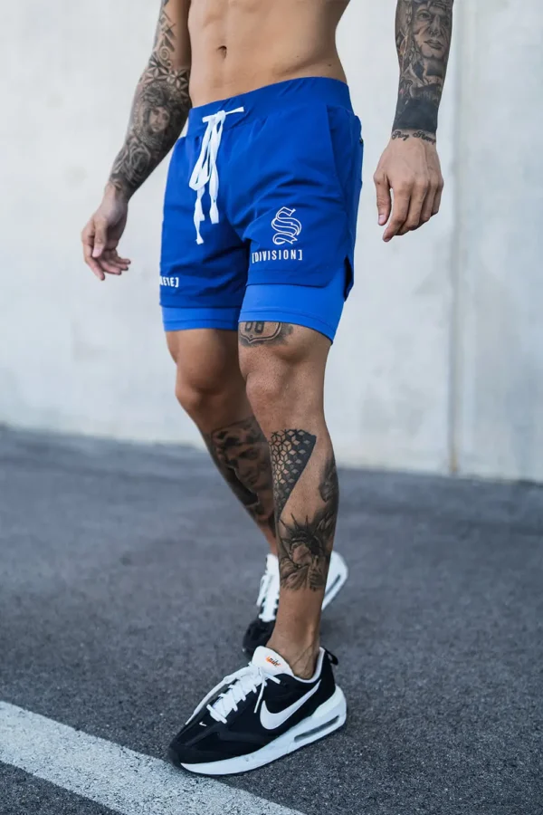 Men Fitness Bodybuilding Shorts Gyms Workout Male Breathable 2 In 1 Double-deck Quick Dry Sportswear Jogger New Beach Shorts Men - Image 5