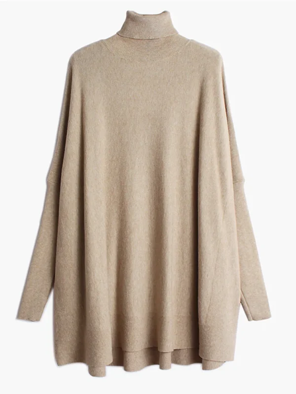 [EAM] Big Size Knitting Sweater Loose Fit Turtleneck Long Sleeve Women Pullovers New Fashion Tide Spring Autumn 2025 19A-a43 - Image 3