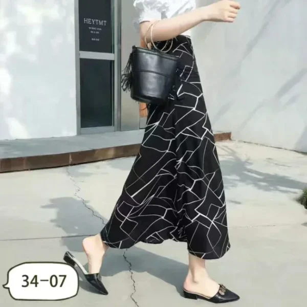Fashion Cotton Women Floral Print Skirt Side Tie Beach Skirts Summer High Waist Wrap Flower Long Skirt With Slit - Image 5