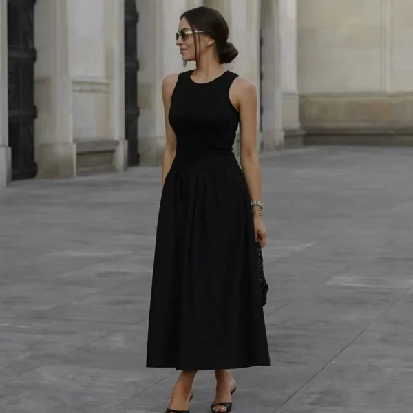 TRAF Dresses Summer Women's 2024 New Chic Slim Simple Elegant Holiday Dress Street Women's Comfortable Youth Dress - Image 5