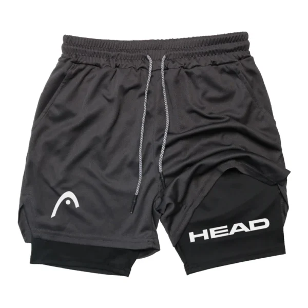 Anime Berserk Running Shorts Men Fitness Gym Training 2 in 1 Sports Shorts Quick Dry Workout Jogging Double Deck Summer - Image 2