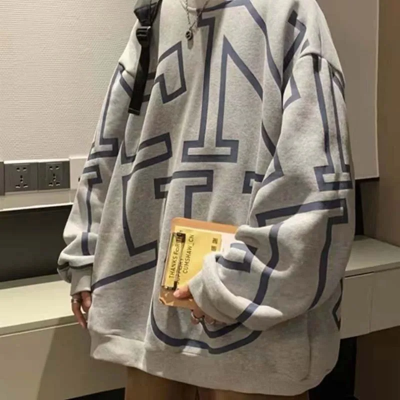 Klein Blue Weather Men's Spring And Autumn New Loose Large Size Trend Ins Round Necklace - Image 4