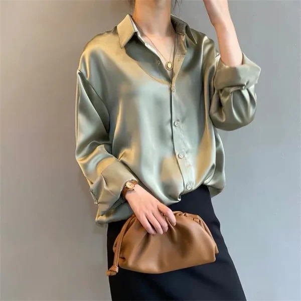 Woman Spring Autumn Style Blouses Shirts Lady Casual Long Sleeve Turn-down Collar Blusas Tops DF4849 - Image 6