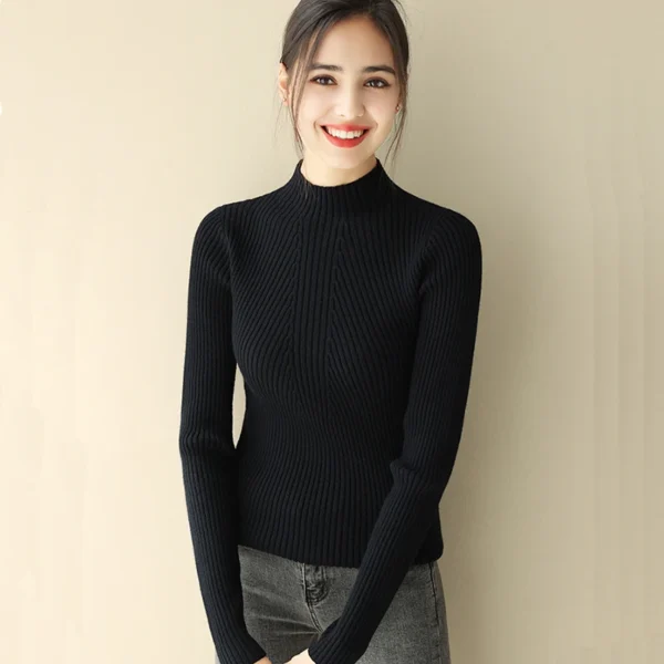 Autumn Winter Turtleneck Sweater Women Basic Slim Pullover Women Sweaters And Pullovers Knit Jumper Ladies Tops 2024 - Image 4