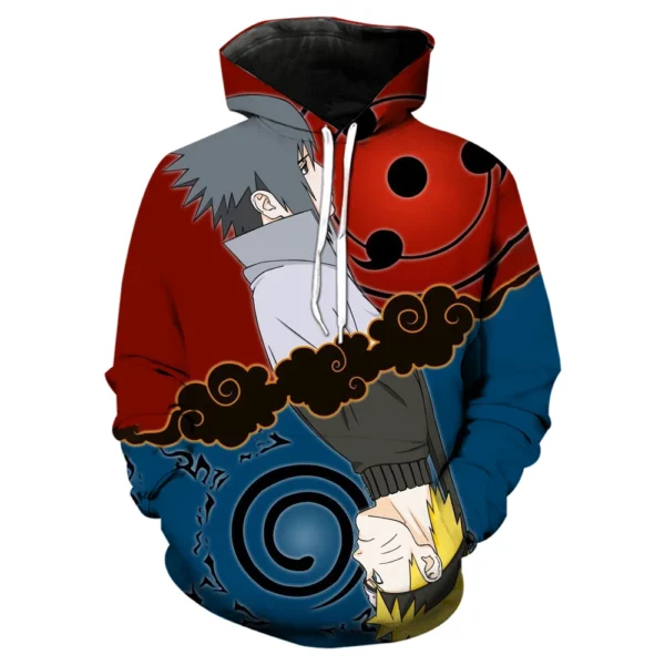 Uzumaki Naruto Boys Girls Hoodies Anime Men's Hoodies 3D Printed Pullover Oversized Men's Hoodies MINISO Men's Clothing - Image 6