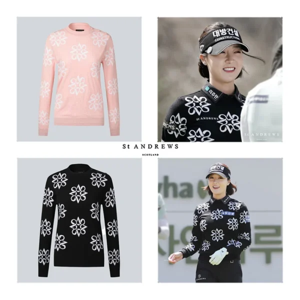 ST ANDREWS Stands Out! Trendy Knitted Sweater for Women! Luxurious Design, Sporty High Stretch, Golf, Soft To The Touch!