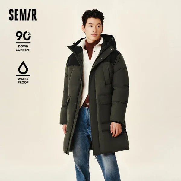 Semir Down Jacket Men 2024 New Waterproof Thick Outerwear Long Length Winter Clothing Couple