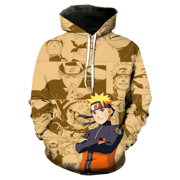 Uzumaki Naruto Boys Girls Hoodies Anime Men's Hoodies 3D Printed Pullover Oversized Men's Hoodies MINISO Men's Clothing - Image 3