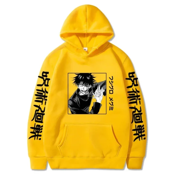 Japan Anime Jujutsu Kaisen Horror Fushiguro Megumi Manga Hoodies Men Harajuku Unisex Fashion Hip Hop Ulzzang Graphics Sweatshirt - Image 2