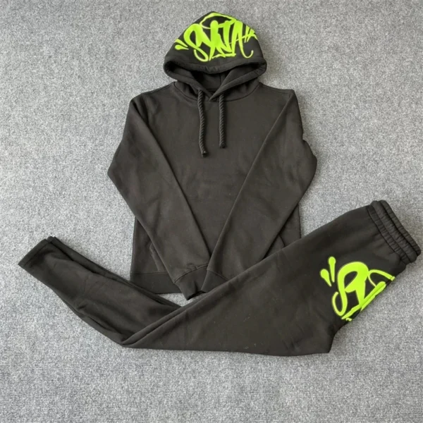 Sy-world Streetwear Y2K High Street Black Tracksuits Tops Pants Set Fashion Hip Hop Men Women Hooded Sweatshirt Sports Trousers