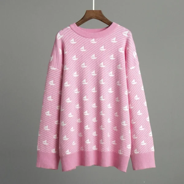 Zekye Winter Women's Sweater Sailboat Knitted Pullover Women's Fashion Sweaters Loose Female Top Thick Warm Y2k Clothes - Image 6