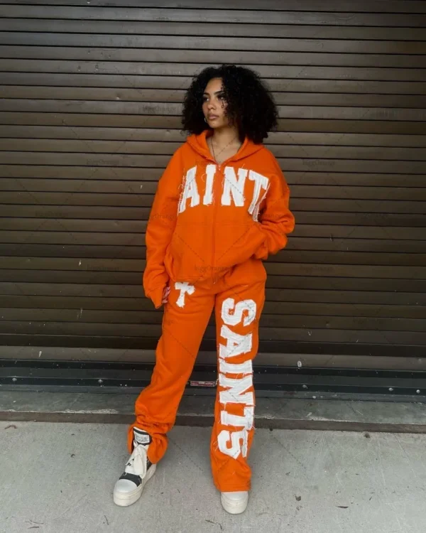 Y2k American Colorful Fashionable Wide-leg Pants Letter Embroidered Knitted Pants Men Retro Casual Oversized Trousers Women - Image 5