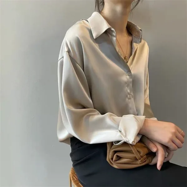 Woman Spring Autumn Style Blouses Shirts Lady Casual Long Sleeve Turn-down Collar Blusas Tops DF4849 - Image 3