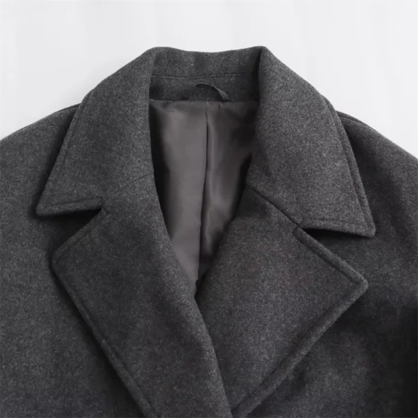 PB&ZA 2023 Autumn/Winter New Women's Wear New Fashion Casual Versatile Soft Loose Long Coat Coat - Image 6