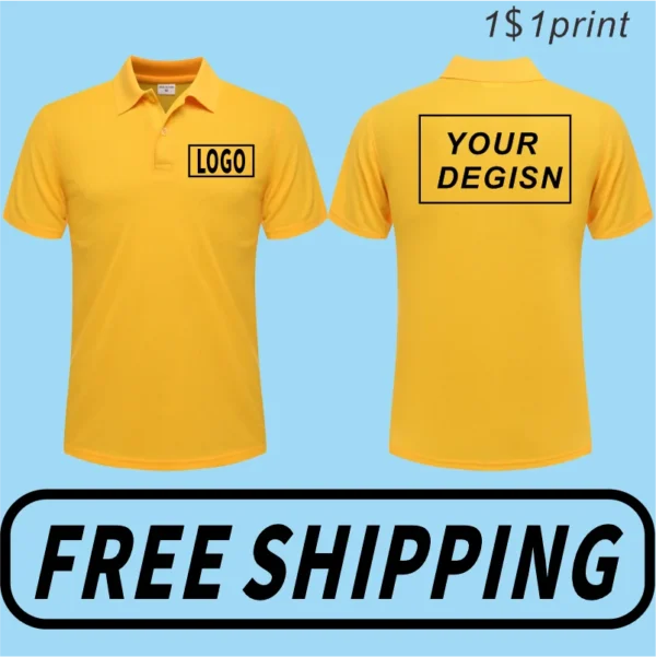 Summer Thin Short Sleeves Polo Shirt Cheap Casual Top Custom Printed Embroidered Text Logo Versatile Breathable Shirt Unisex2025