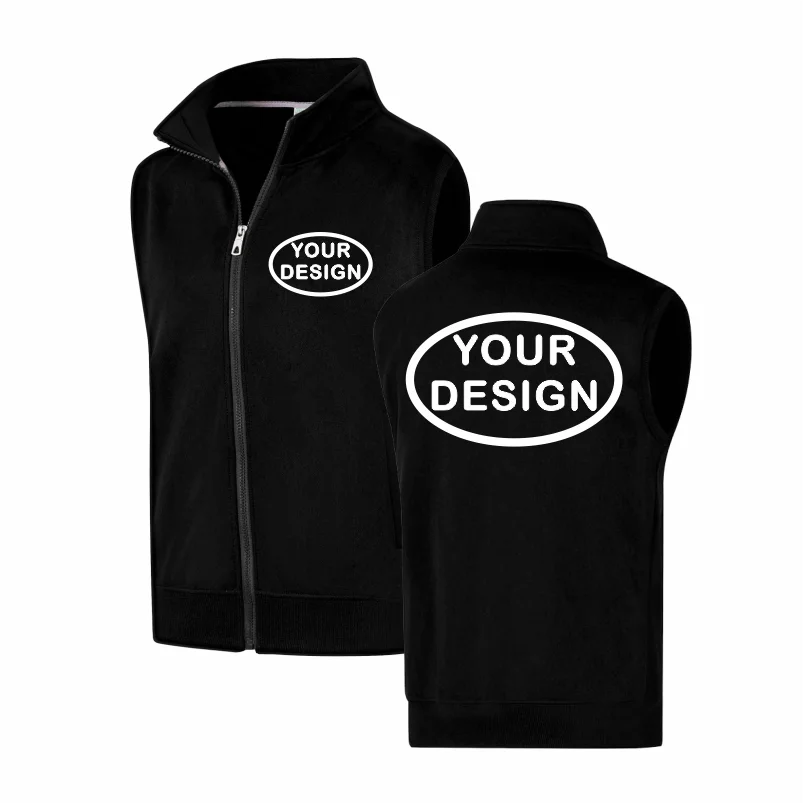 Customize Your LOGO Thick Outdoor Men's And Women's Vests, Printed Embroidery Warm Vests Jackets Winter Clothes
