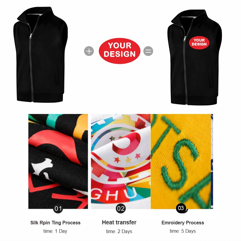 Customize Your LOGO Thick Outdoor Men's And Women's Vests, Printed Embroidery Warm Vests Jackets Winter Clothes - Image 5