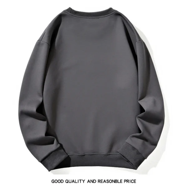 6XL 7XL 8XL Men's Sweatshirts Autumn Round Neck Plus Velvet Steel Print Printed Tops Oversized Loose Warm High-quality Pullovers - Image 6