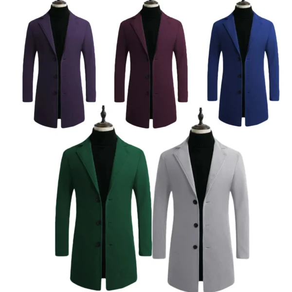 Business coat for ceremony，Three buckles Notch Lapel Fitted Suit Blazer ，winter jacket for men，for Business casual
