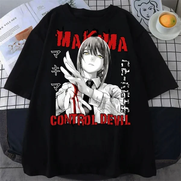 Japanese Anime Chainsaw Man Graphic Print T Shirt Men Women Fashion Casual Crew Neck Short Sleeve Plus Size Unisex T Shirt - Image 3