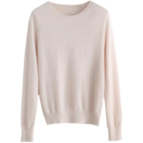 High Quality Pure Colors Spring Autumn Winter European Style Women Fashion Pullovers Knitted Cashmere Wool Sweater Lady Big Size - Image 2