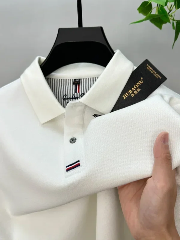 High Quality Designer New Polo Shirt Cotton Men's Embroidery Business Casual Autumn Long Sleeve T-shirt Fashion Lapel Luxury - Image 3