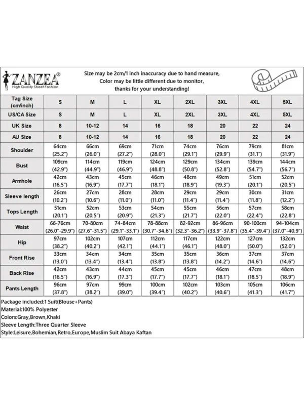 ZANZEA Spring Leopard Printed Matching Sets 3/4 Sleeve O-Neck Blouse Casual Trousers 2PCS Woman Fashion Party Suit Oversized - Image 4