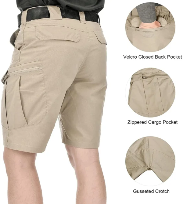 Men's Tactical Shorts With Multi Pockets, Casual Durable Waterproof Cargo Shorts For Outdoor Hiking Trekking - Image 4
