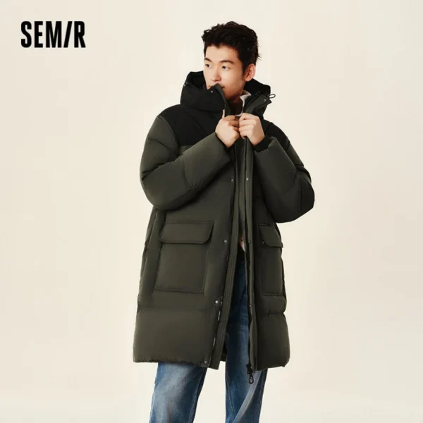 Semir Down Jacket Men 2024 New Waterproof Thick Outerwear Long Length Winter Clothing Couple - Image 2