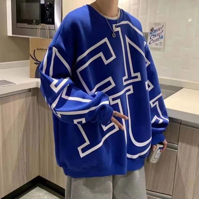 Klein Blue Weather Men's Spring And Autumn New Loose Large Size Trend Ins Round Necklace