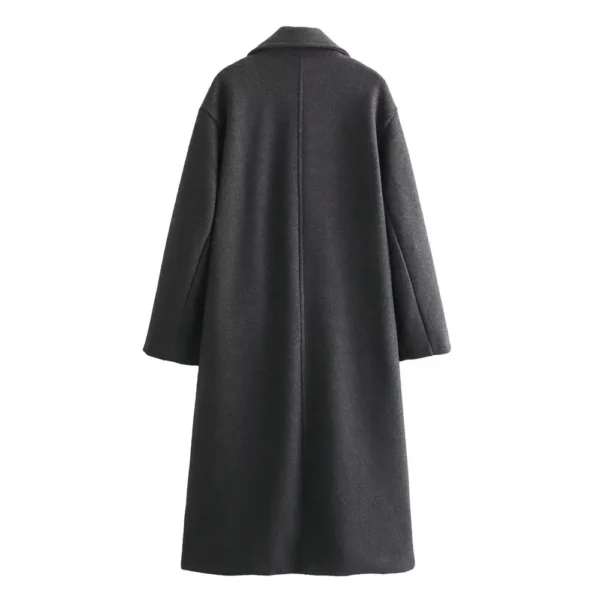 PB&ZA 2023 Autumn/Winter New Women's Wear New Fashion Casual Versatile Soft Loose Long Coat Coat - Image 5