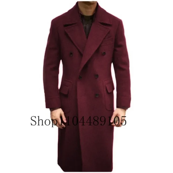 Men Clothing Double Breasted Notch Lapel Fitted Suit Blazer Advanced Customization Men’s Designer Clothes Coarse Woolen Fabrics