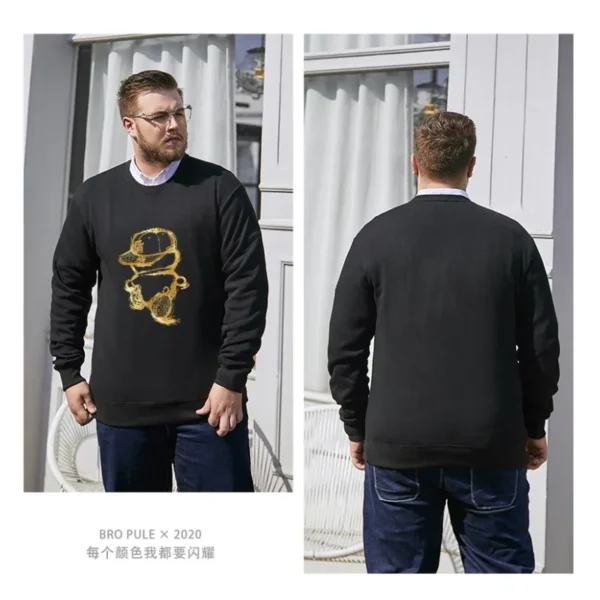 Printed Pullovers Men Plus Size 7XL 8XL 115-180kg Oversized Round Neck Long Sleeve Loose Tops Big Size Clothing Camiseta Hombre - Image 2