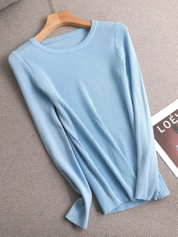 winter clothes Knitted woman sweaters Pullovers spring Autumn Basic women's jumper Slim women's sweater cheap pull long sleeve - Image 4