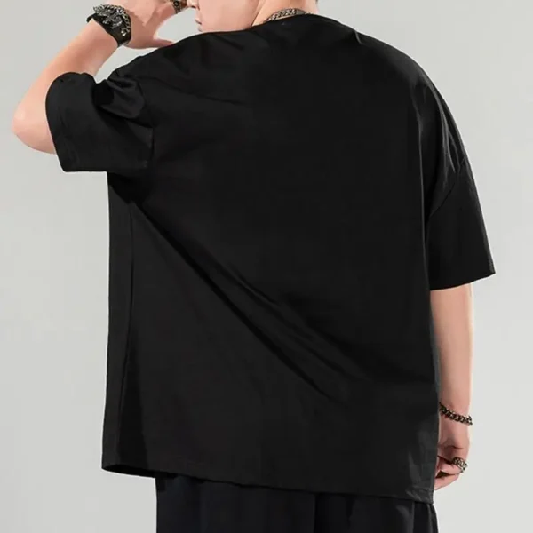 Men Oversized Tees Plus Size 4XL 5XL 6XL 7XL Printed T-shirt for 110-175kg Summer Cotton T-shirt Round Neck Short Sleeve Tops - Image 2