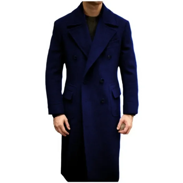Men Clothing Double Breasted Notch Lapel Fitted Suit Blazer Advanced Customization Men’s Designer Clothes Coarse Woolen Fabrics - Image 6