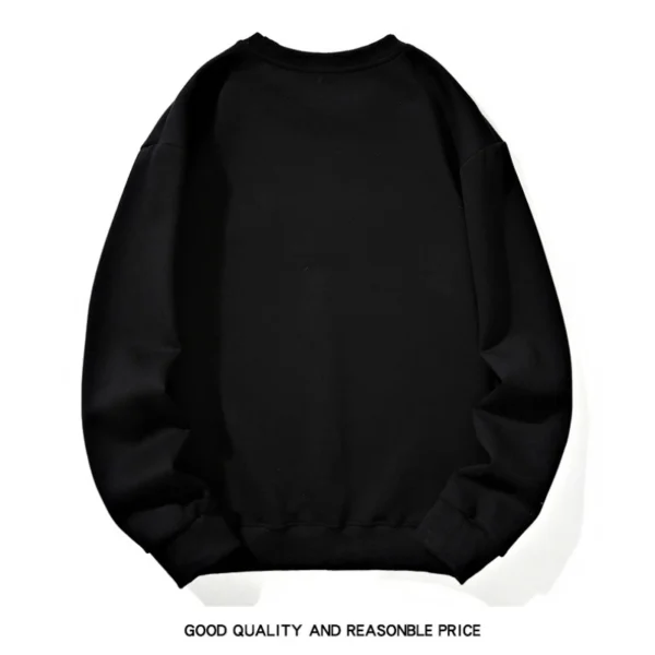 6XL 7XL 8XL Men's Sweatshirts Autumn Round Neck Plus Velvet Steel Print Printed Tops Oversized Loose Warm High-quality Pullovers - Image 4