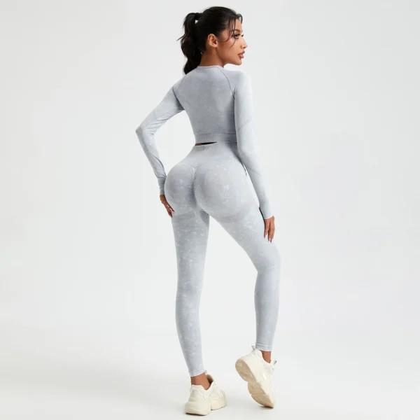 Wash Autumn Pant Sets Skinny Stretch Sport Pant Sets Beautiful Activewear Exercise Activewear Running Sport Leggings - Image 3