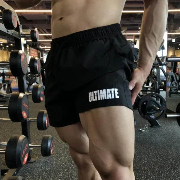 2025 New High-quality Pure Cotton Knitted Soft and Comfortable ULTIMATE Printed Gym Sports Running Shorts Special Offer