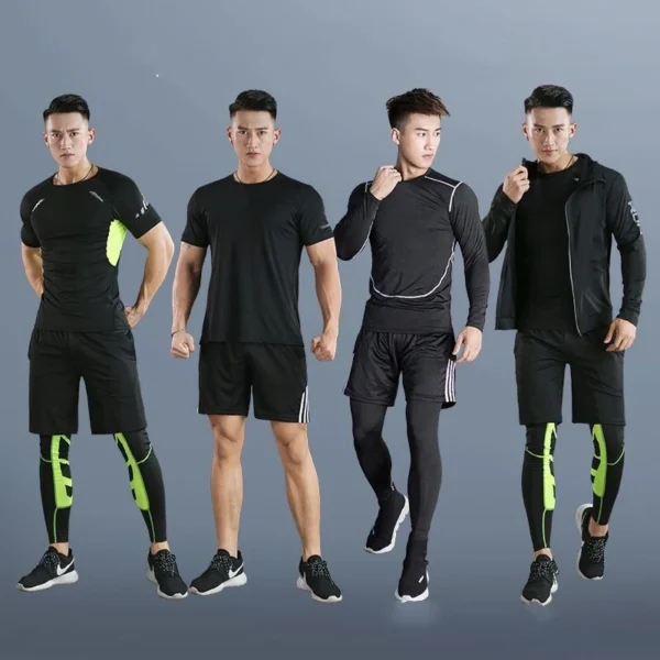 2025 Sports Suit Men's Running Sets Breathable Jogging Basketball Underwear Tights Sportswear Yoga Gym Fitness Tracksuit Clothes - Image 5