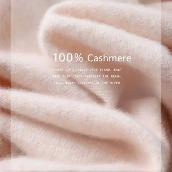 100% Cashmere Turtleneck Women Sweater 2024 Autumn Winter Base Warm All-match Knitted Pullover Jersey Pull Femme Hiver Jumper - Image 6