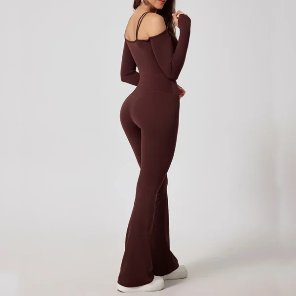 Yoga Jumpsuit Women's Gym Fitness Bodysuits Sports Overalls for Woman Tracksuit Yoga Clothing Female Flared Trousers Sportswear - Image 5