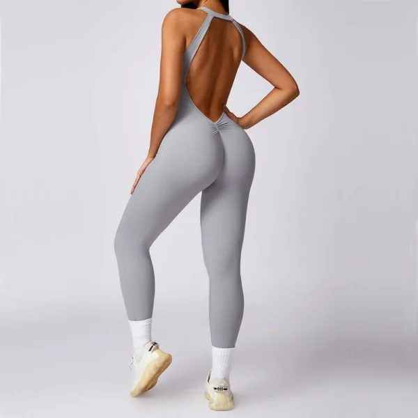 Gym Jumpsuit Women Set Training Yoga Suit Sportswear Sports Jumpsuit Fitness Rompers Workout Clothes Sexy Scrunch Butt Bodysuits - Image 4