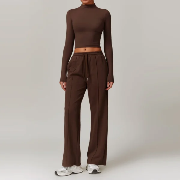 Sportswear 2 Pieces Yoga Set Gym Clothes Sportswear Yoga Suits For Women Fitness Set Tracksuits Sports Long Sleeved Gym Trousers - Image 2
