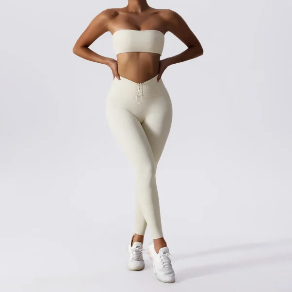 Yoga Set 2 Piece High Waist Leggings Sports Bra Women's Tracksuit Gym Workout Push Up Running Clothes Sportswear Fitness Suit - Image 4